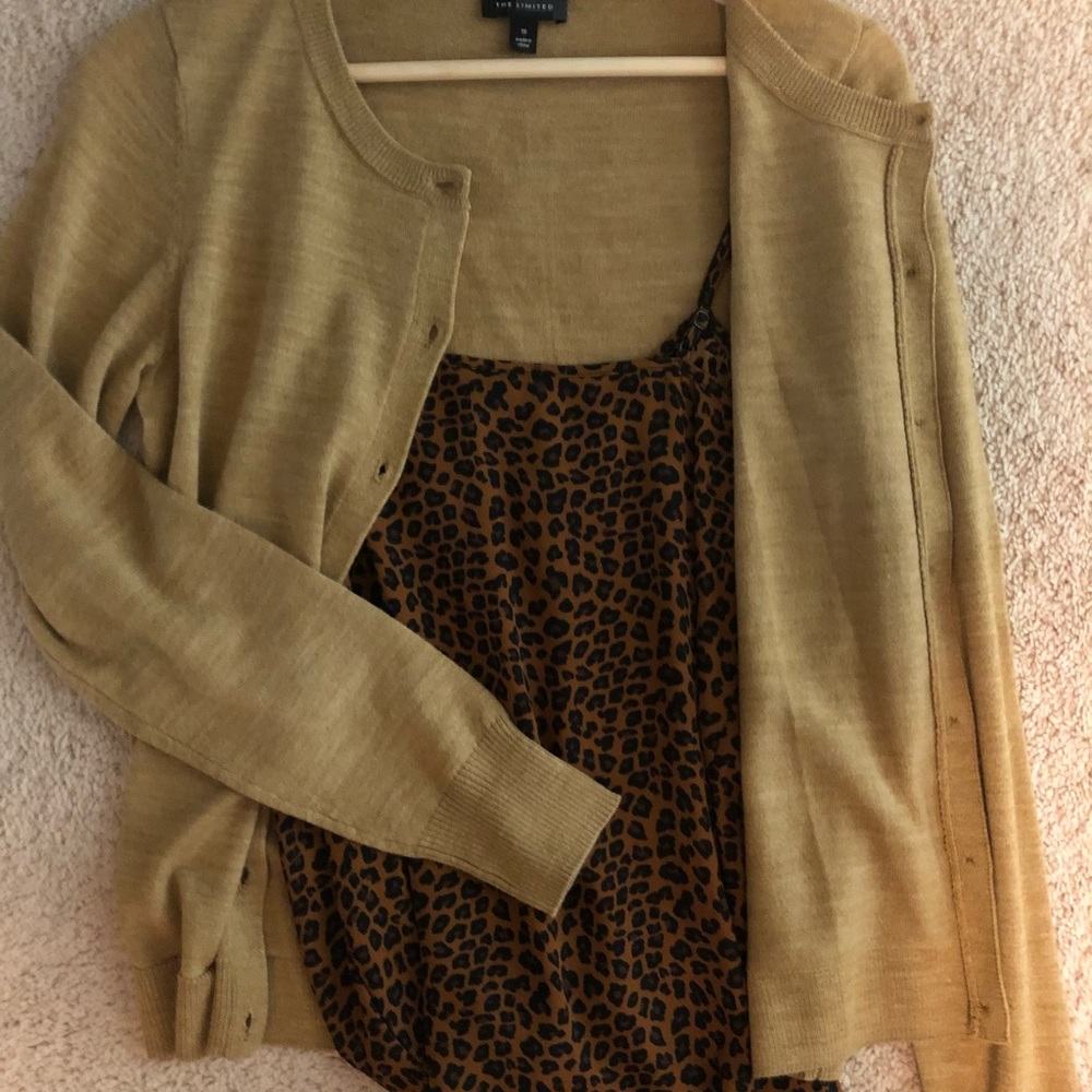 The limited : cami and cardigan set